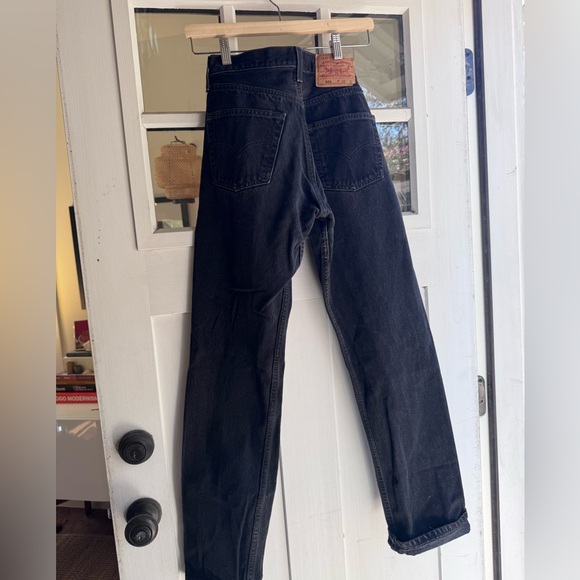 Vintage 501 Levi's Black Straight Jeans - Picture 7 of 8